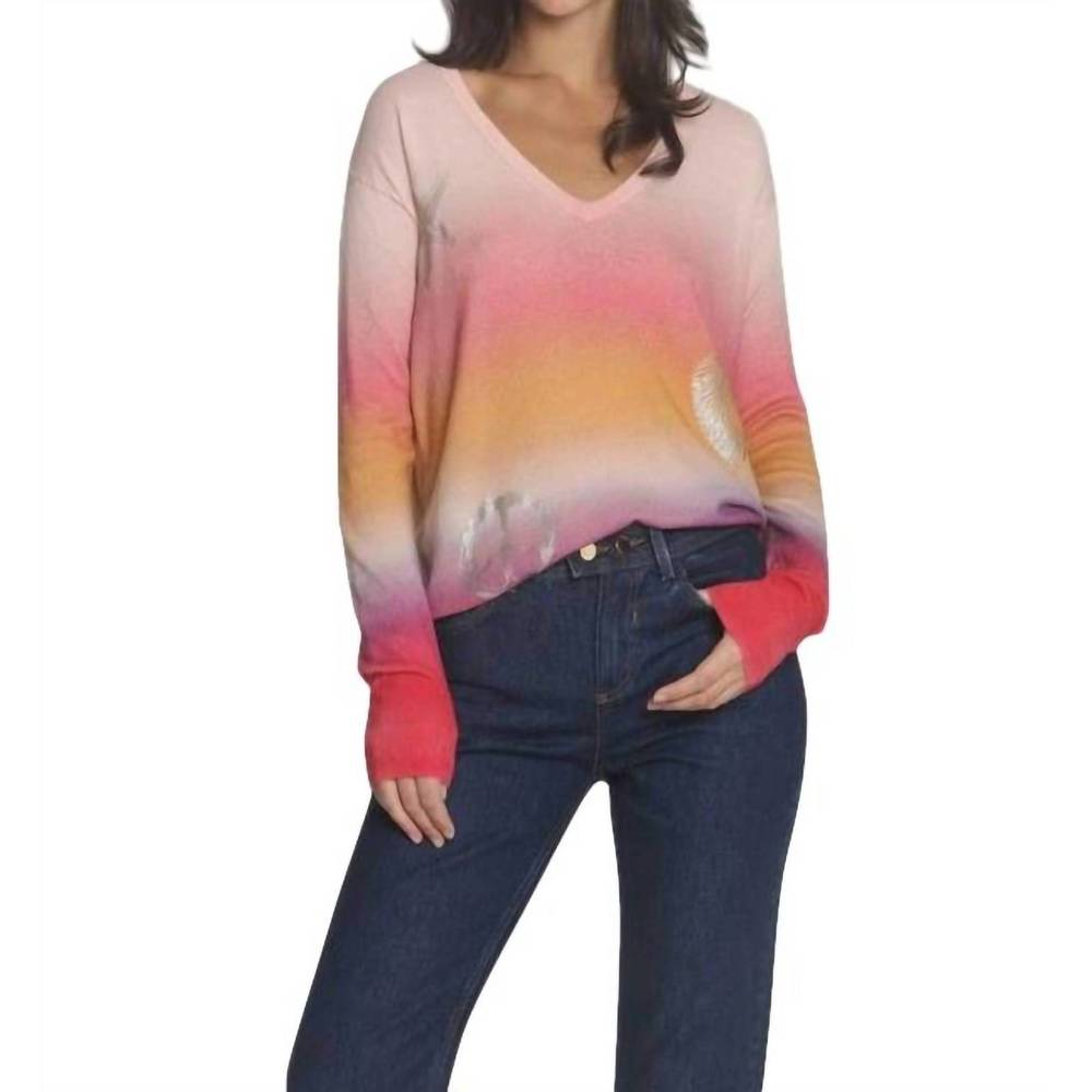 NEW LABEL+THREAD bali sunset top in pink ombre